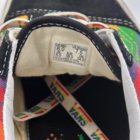 Vans Old Skool Rainbow Pride Sneakers Lace Up Canvas Shoes - Picture 9 of 13